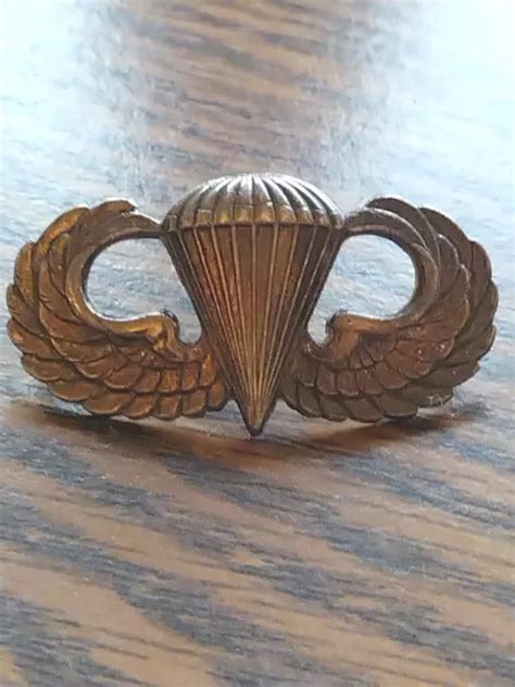 Rare Wwii Us Army Airborne Jump Wing Paratrooper Badge Unmarked