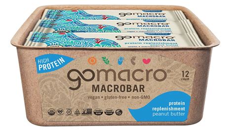 Gomacro Organic Gluten Free Macrobar Protein Replenishment Peanut