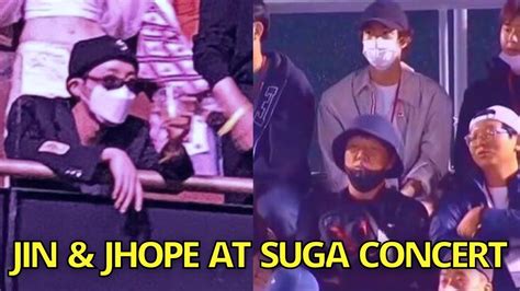 OMG Jhope Jin Spotted At Suga Concert In Seoul BTS At Agust D Live