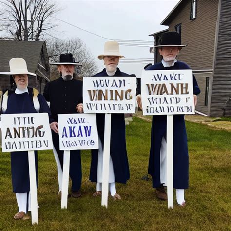 Amish Protest Signs Delaware Ohio News