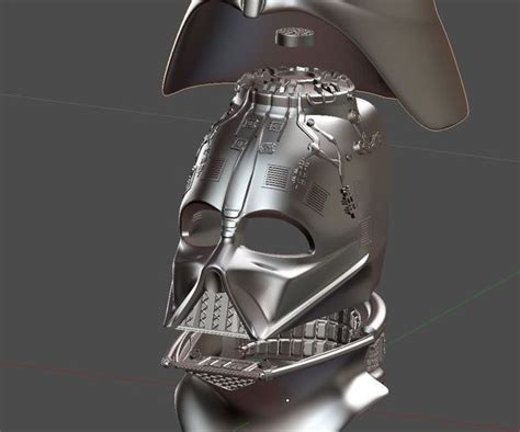 3D Printable Darth Vader Helmet - With Reveal Face Mask 3D Model 3D ...