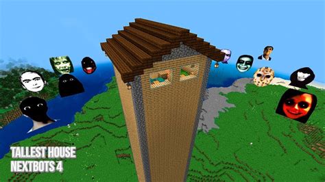 Survival Tallest House Part With Nextbots In Minecraft Gameplay