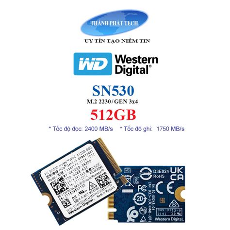 Ổ cứng SSD Western Digital SN530 SN740 M2 Pcle 256GB 512GB Nvme 2230