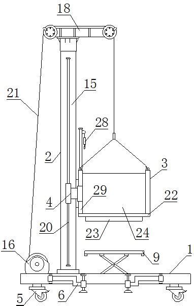 一种具有防坠落效果的安全型电力维护运行用抬升检修平台的制作方法