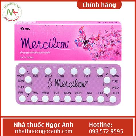 Thuốc Tránh Thai Mercilon Msd Cách Uống Giá Bao Nhiêu Mua ở đâu