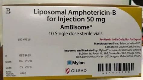 Liposomal Amphotericin B Injection 50mg PHOSOME 50 Cipla 45 OFF