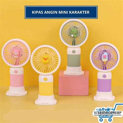 Jual KIPAS ANGIN MINI CARTOON HANDHELD FAN KARAKTER USB KIPAS ANGIN