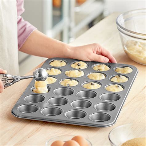 24 Cup 1 Oz Non Stick Carbon Steel Mini Muffin Pan 10 X 15 1 4