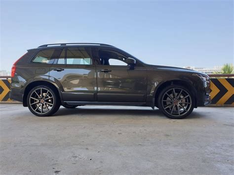 Volvo Xc90 Spa Grey With Vossen Vfs 1 Aftermarket Wheels Wheel Front