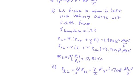 Solved Two Protons Both With Rest Mass M And Each With Equal And Opposite Momenta Collide