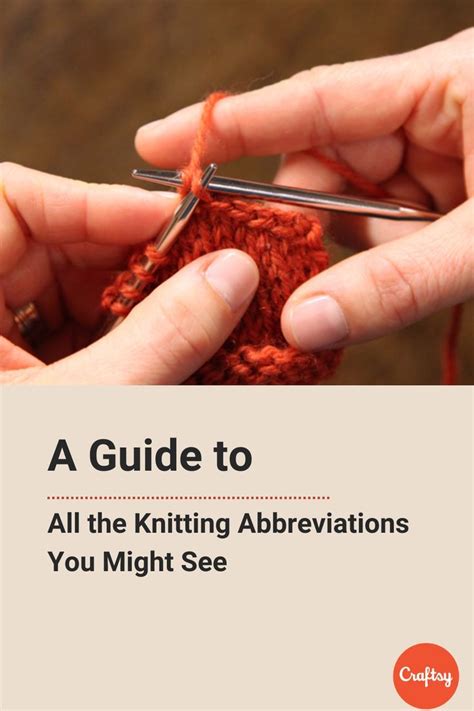 A FREE Guide To The Knitting Abbreviations You Need In 2022 Knitting