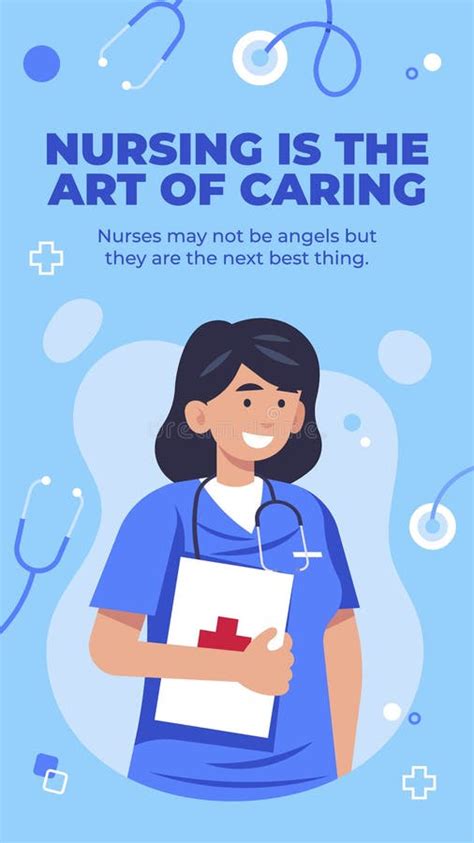 Hand Drawn Nursing School Design Template Vector Illustration Editorial Photography