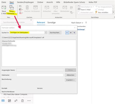 Email Vorlagen In Outlook Anlegen Email Formulare Anlegen