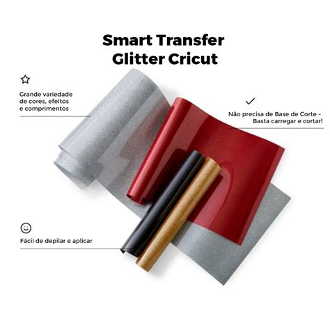 Smart Transfer Glitter Ouro Cricut 33x90cm 01 Unid Mimo Crafts