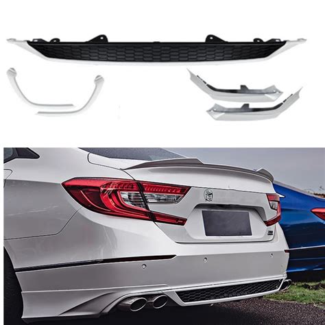 For Honda Accord 10th 2018 2019 2020 2021 2022 Yofer Rear Bumper Diffuser Lip White Side Spoiler