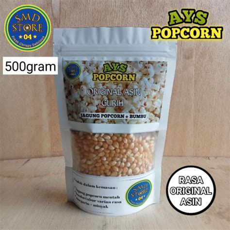 Jual Jagung Popcorn Mentah Dan Bumbu Tabur Rasa Original Asin Gram