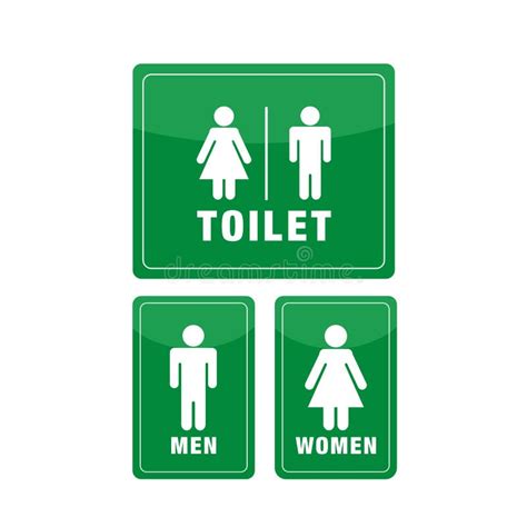 Vector Set Of Toilet Signs Stock Vector Illustration Of Signage