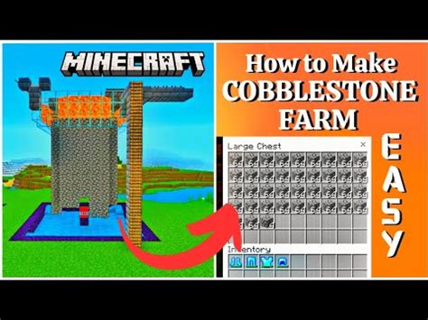 How To Make Cobblestone Farm In Minecraft Pe Cobblestone Farm In