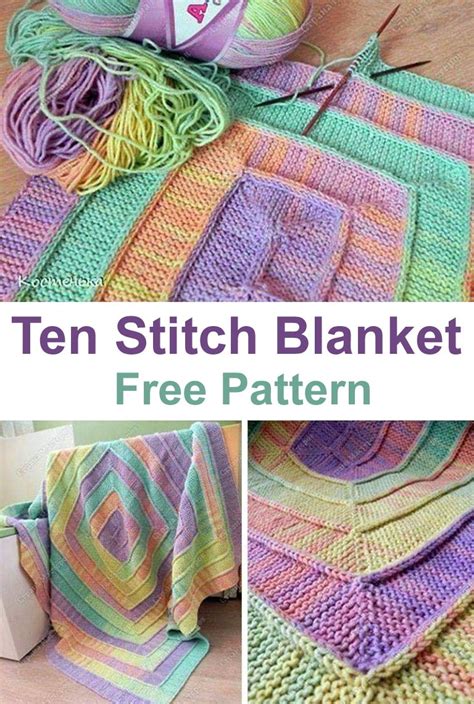 Ten Stitch Blanket Free Pattern Knitting Patterns Free Blanket