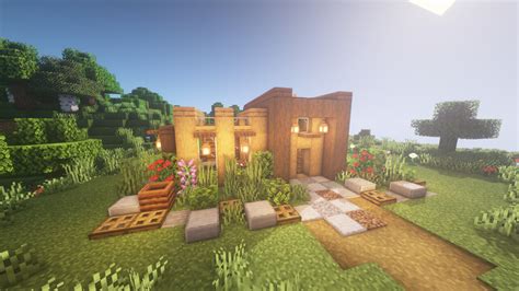 Nowoczesny Drewniany Domek Modern Wooden House Minecraft Map