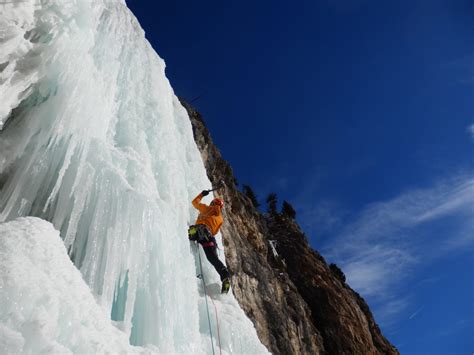 Eisklettern Bergf Hrer Gr Den Dolomiten Kastelruth S Dtirol Rosengarten