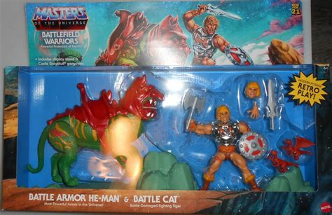 Masters Of The Universe Battle Armor He Man Battle Cat Set Mattel