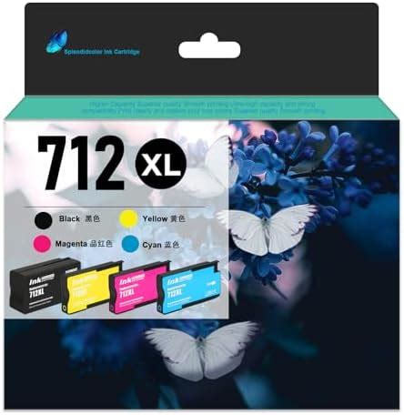 Amazon 712XL Ink Cartridges 5 Pack Remanufactured 712 Ink