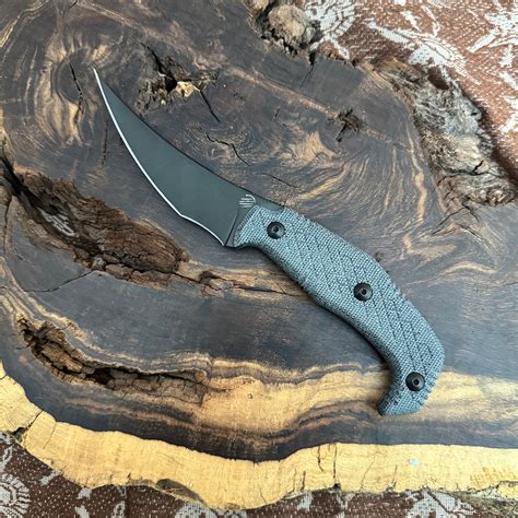 Bastinelli Creations Yummy Fixed Blade Black Micarta Black PVD M390 ...