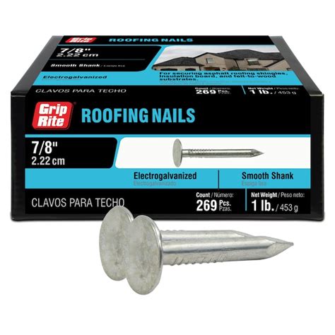 Grip Rite 11 Gauge Electro Galvanized Steel Roofing Nails 1 Lb In The