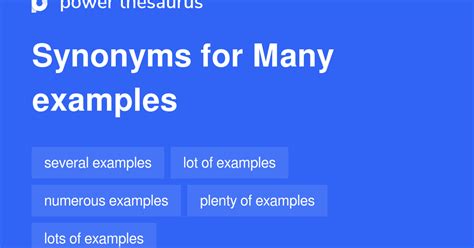 Many Examples Synonyms 98 Words And Phrases For Many Examples