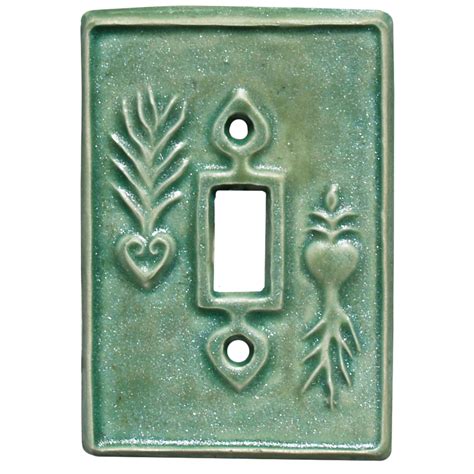 Unique Ceramic Art Single Toggle Light Switch Cover In White Glaze