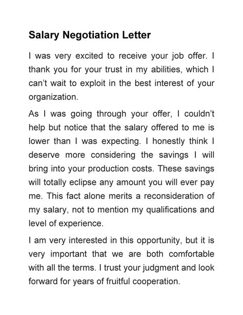 49 Best Salary Negotiation Letters Emails And Tips ᐅ Templatelab