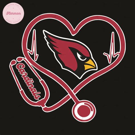 Arizona Cardinals Heart Stethoscope Svgnfl Svg Football Sv Inspire