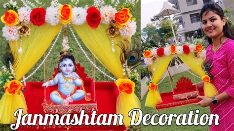 Easy Janmashtami Decoration Ideas At Home Laddugopalzhula Krishna