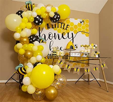 Sheryl Decor Bumble Bee Balloon Garland Kit Yellow Black White