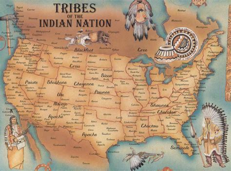 Us Map Of The Native American Tribes Printable Map Of Native