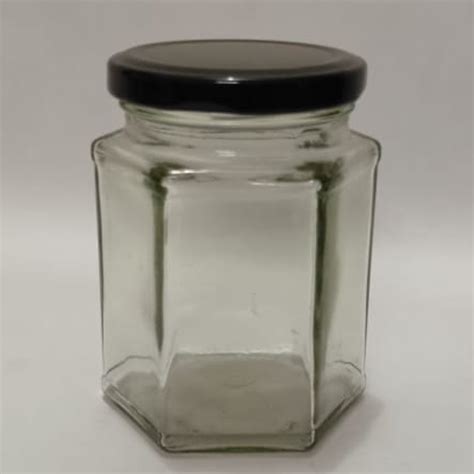 400ml Hexagonal Glass Storage Jar At Rs 17 Piece Glass Jar In