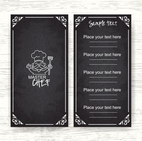 Restaurant Menu Design Black White Classical Decor Vectors Images