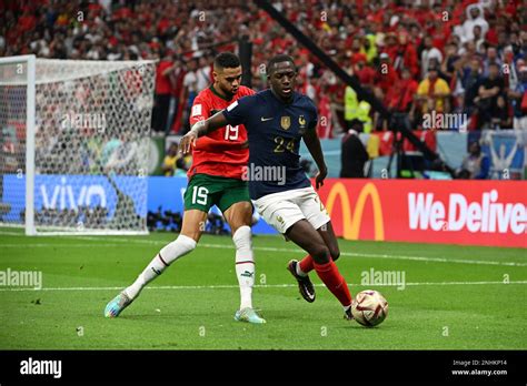 Frances Ibrahima Konate Keeps A Ball During The Fifa World Cup Semi