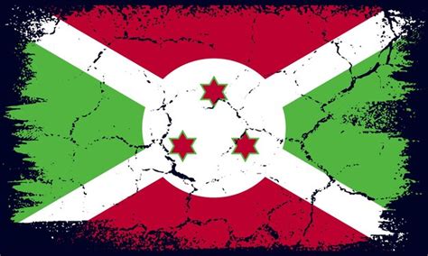 Premium Vector Flat Design Grunge Burundi Flag Background