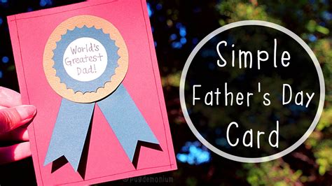 Easy Homemade Father S Day Cards