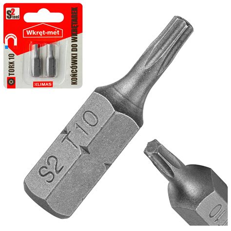 BITY KOŃCÓWKI DO WKRĘTARKI TORX TX 10 25mm 2szt TX 10S2 Cena