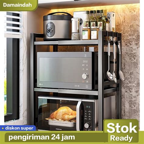 Jual Damaindah Rak Microwave Oven Rak Rice Cooker Rak Serbaguna Dapur