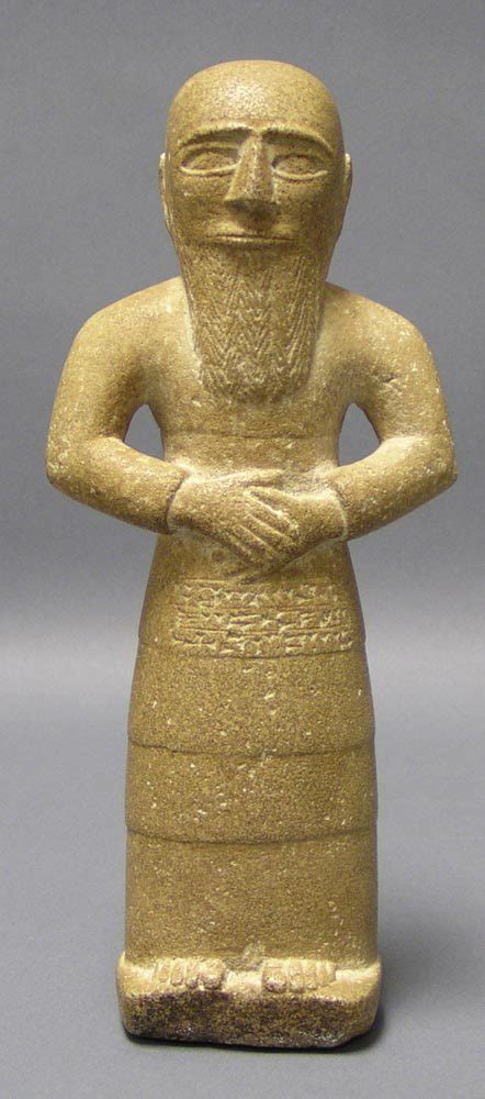 All Mesopotamia — Votive Statue Of A Man 761219 Mesopotamia Late