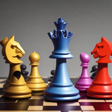 Premium AI Image One Chess Piece Stands Against A Full Set Of Chess