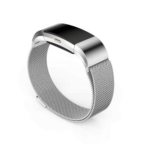 Fitbit Charge Pasek Opaska Bransoleta Srebrna S