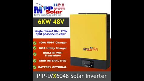 MPP Solar LVX6048 6kW Solar Inverter Battery Less Operation Overview