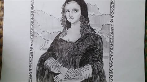 How To Draw Mona Lisadrawing Mona Lisavẽ Mona Lisa Tranh Chep Youtube