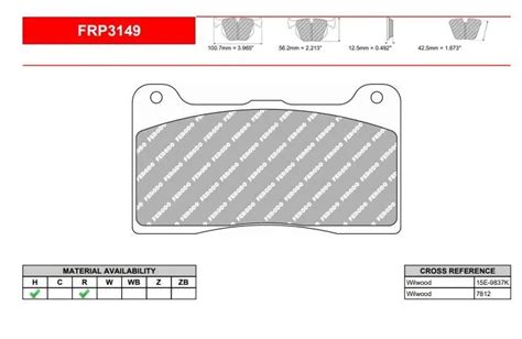 Ferodo FRP3148 Porterfield Brakes Official Site