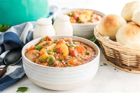 Hamburger Stew With Rice Easy And Economical Valeries Kitchen